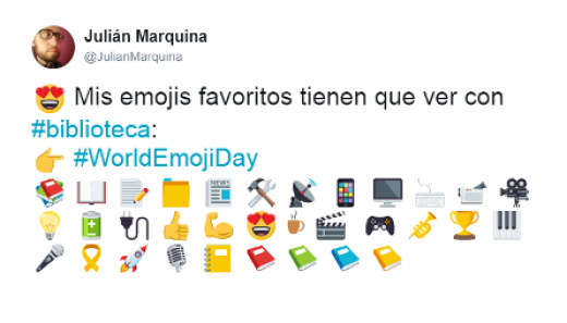 Mis emojis favoritos tienen que ver con #biblioteca  #WorldEmojiDay @JulianMarquina
