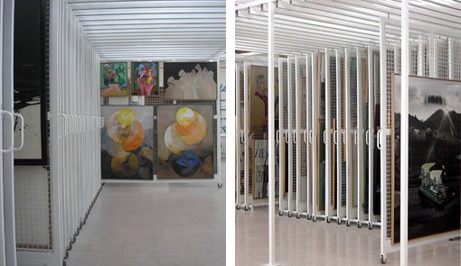 Fondos de la Colección de Arte Contemporáneo en los almacenes del Patio Herreriano