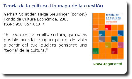 Teoría de la cultura. Un mapa de la cuestión. Gerhart Schröder, Helga Breuninger (comps.)