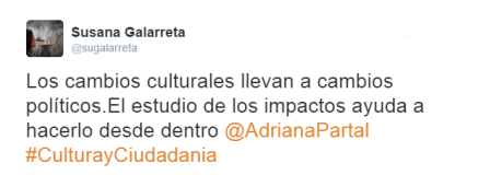 Los cambios culturales llevan a cambios políticos.El estudio de los impactos ayuda a hacerlo desde dentro @AdrianaPartal @sugalarreta