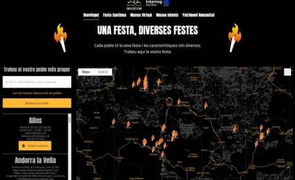 Interacció Mapa d’ubicació de les festes del foc dels Pirineus | prometheus.museum