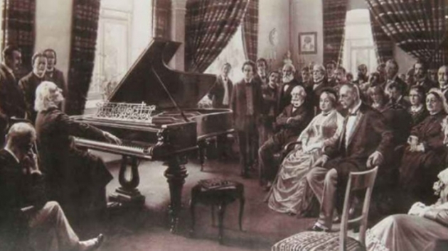 Franz Liszt en un dels seus concerts (anònim)